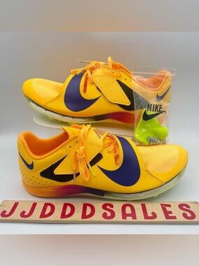 Nike Zoom LJ Long Jump Elite Citron Pulse Track Spikes FZ9326-800 Men’s Sz 10.5